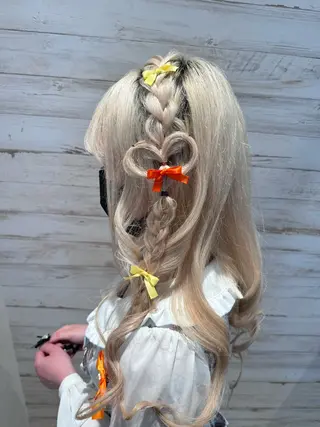ロング カラー ヘアアレンジ アイブロウ🎀 ヘアメ🎀みくの眉毛・アイブロウイメージ