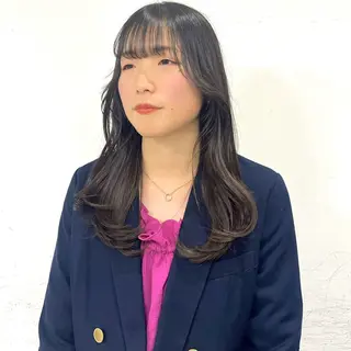 セミロング 無料カットモデル ユナのヘアスタイル