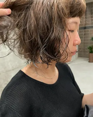 ミディアム パーマ 吉田一輝 外国人パーマのヘアスタイル