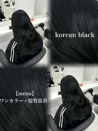 ロング カラー ヘアアレンジ 韓国ヘア/赤み消し /大人透明感🫧のヘアスタイル