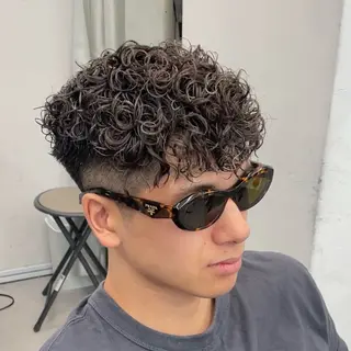 パーマ メンズ 💋ホワイトメッシュ /パーマ/メンズ💋のヘアスタイル