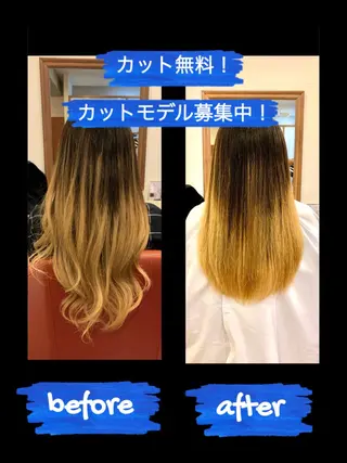 ロング カット無料　カット モデル募集中　網谷のヘアスタイル