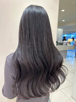 ロング カラー タイトボブ個性派カラ ーAKANEのヘアスタイル