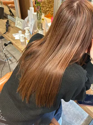 ロング ボブ/暖色/透明 感カラー/Sachiのヘアスタイル