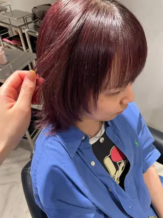 ミディアム カラー LEAPS adore都島店所属・みゆう 都島/透明感のヘアスタイル