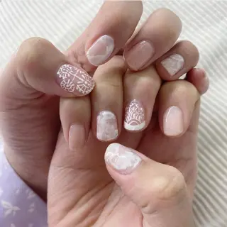 ネイル ハイトーン🦄ネイル 💞のぶちのネイルデザイン