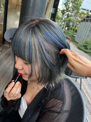 ミディアム カラー ヘアアレンジ 加藤 愛実のヘアスタイル