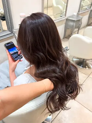 ロング カラー レイヤーカット/ 透明感カラー/カナのヘアスタイル