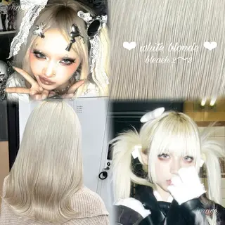 ロング カラー ヘアアレンジ メンズ メンズウルフ🐺♡ ブリーチ♡ヘアメ🎀のヘアスタイル
