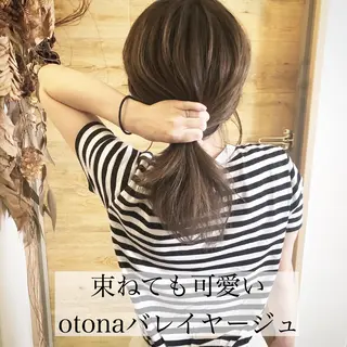セミロング カラー テトネ タカシのヘアスタイル