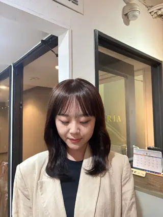 カラー 🧸似合わせデザイン ほそいけいこ🧸のヘアスタイル