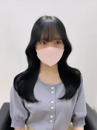 ロング カラー YUZU🎀顔まわり ×レイヤーカットのヘアスタイル