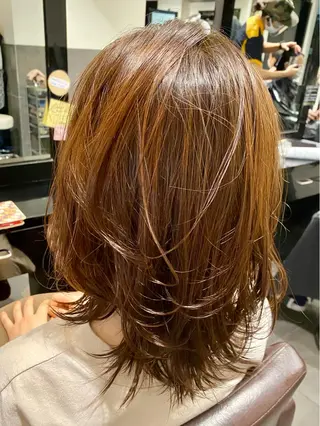 ミディアム カラー ⭕️メンズパーマ⭕️ 山口　裕太郎のヘアスタイル