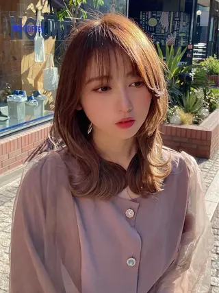 セミロング パーマ ETOWA shinjuku所属・小顔似合わせ提案/ レイヤー/川澄かずまのヘアスタイル