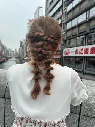 セミロング ヘアアレンジ Ayaka ‪✂︎‬のヘアスタイル
