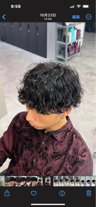 ミディアム パーマ メンズ メンズパーマ特化 🔥韓国ヘア職人🔥のヘアスタイル