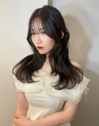 セミロング レイヤーカット/ 縮毛矯正/ミサキ💐のヘアスタイル