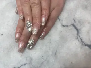 ネイル ネイルリボン 受付スタッフのネイルデザイン