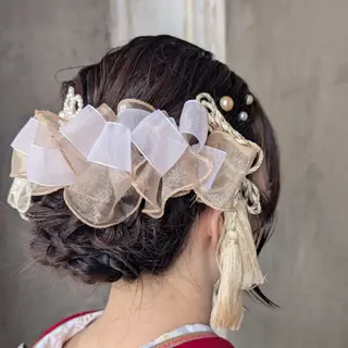 セミロング ヘアアレンジ ブランシェ勝川南口店 石原 あゆみのマツエク・マツパデザイン