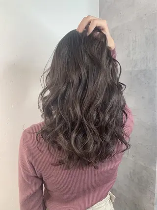 セミロング カラー _WHITE 高槻のヘアスタイル