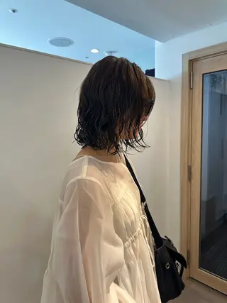 セミロング カラー 梅田/柔らかカラー/ オオハシ リナコのヘアスタイル