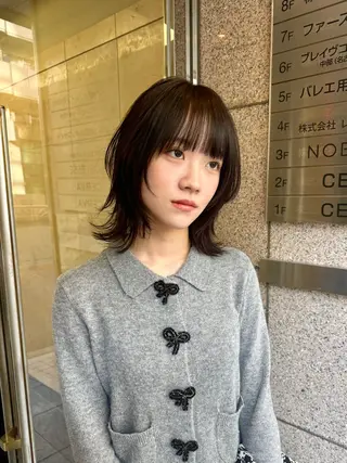 ミディアム ハイトーン/レイヤー /ウルフ⭐️永田⭐️のヘアスタイル