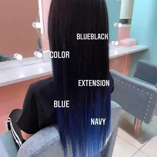 ロング カラー エクステ🩵ブリーチ 韓国ヘア🩵KAEのヘアスタイル