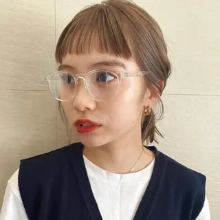 ショート カラー 🌱小顔ヘア/ボブ ミディアム/双葉🌱のヘアスタイル