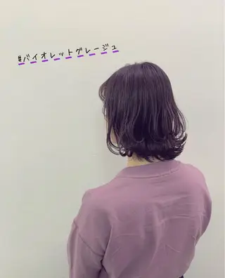 ミディアム カラー ヘアアレンジ ブリーチソムリエ認定 梅田茶屋町Eir辻のヘアスタイル