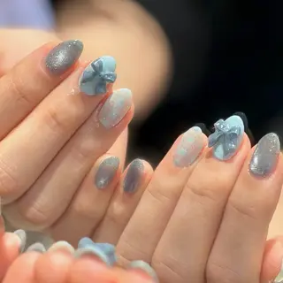 ネイル nailsalon moe.所属・yume 大人ガーリーネイルのネイルデザイン