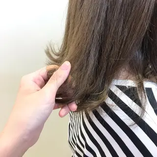 ミディアム riho/ブリーチ/ デザインカラー/辻堂のヘアスタイル
