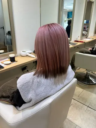 ミディアム カラー あいり 福岡美容師のヘアスタイル