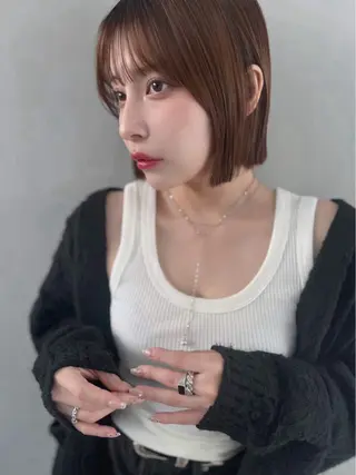 ミディアム HOODS hair salon所属・透明感カラー🌿ボブ ✨飛田　ケイのヘアスタイル