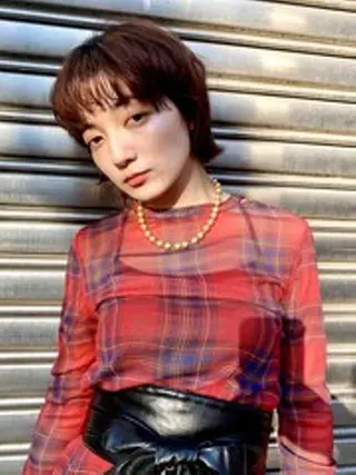 ショート カラー ange 千曲のヘアスタイル