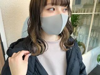 ミディアム カラー ヘアアレンジ たかいわ みきのヘアスタイル