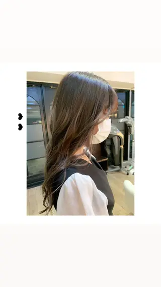 セミロング カラー パーマ ヘアアレンジ メンズ キッズ ネイル マツエク・マツパ アイブロウ rewards成城学園前店所属・hiro【沿線で叶う 似合わせhair】のヘアスタイル