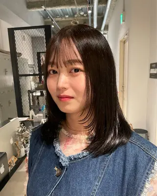 セミロング 久永 香奈子のヘアスタイル