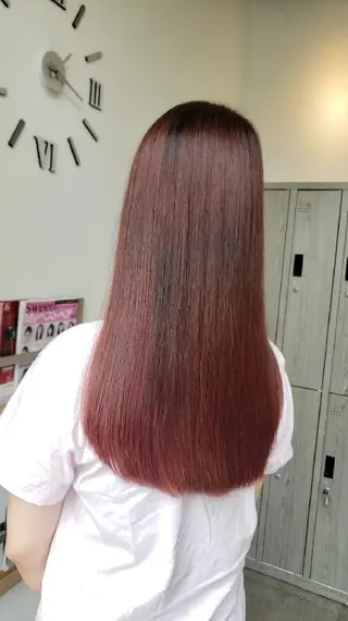 ロング カラー あかね☆ヘアアレンジ /ボブ/縮毛矯正のヘアスタイル