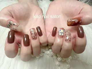 ネイル kao nail マグネット/長さだしのネイルデザイン