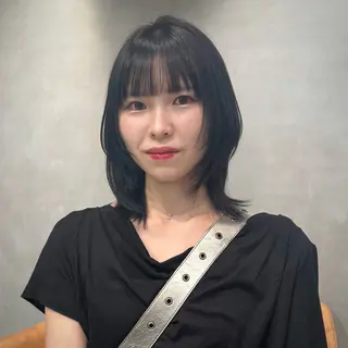 ミディアム カラー レイヤー/ウルフ🤎 mayo.のヘアスタイル