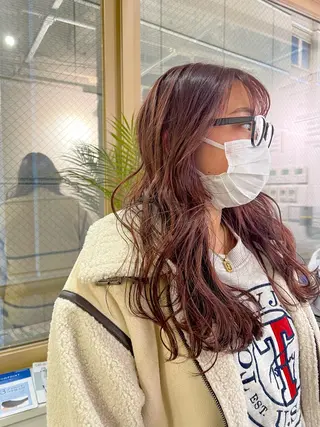 ロング ハイトーン&髪質改善 &韓国エクステ🤎のヘアスタイル