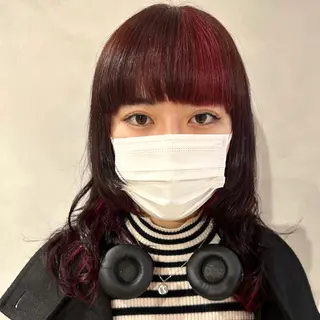 ミディアム カラー デザインカラー/パー マ🦖外岡咲希🦖のヘアスタイル