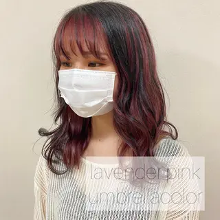 セミロング カラー ヘアアレンジ 🌈haru🌻 藤沢ハイトーン🌈のヘアスタイル