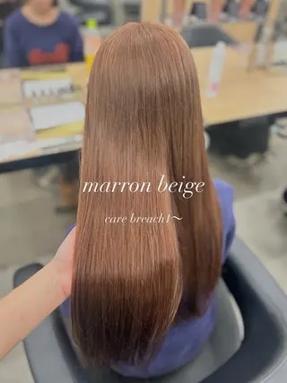 ロング カラー YUKA🤍ベージュ /ミルクティーのヘアスタイル
