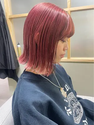 ショート カラー 髪質改善カラー&TR 縮毛矯正/弱酸性矯正のヘアスタイル