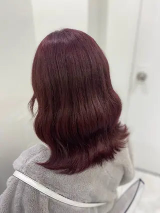 ミディアム カラー ガーリー♡女の子っぽ ヘア♡ピンクカラー♡のヘアスタイル