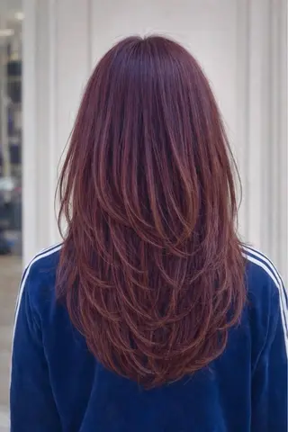 ロング カラー ヘアーメイクウィル野田阪神店所属・Yuu/レイヤー/ ハイライト/髪質改善のヘアスタイル