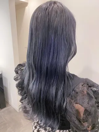 ロング カラー ハイライト/ブリーチ バレイヤージュ関佳祐のヘアスタイル