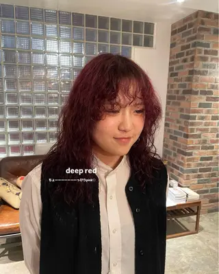 ミディアム カラー パーマ MARIO HAIR DESIGN所属・艶カラー/カット 🌒Ameriのヘアスタイル