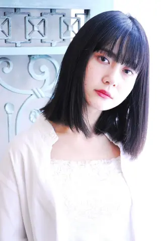 ミディアム カラー パーマ ヘアアレンジ 表参道Lise おおいしおりのヘアスタイル